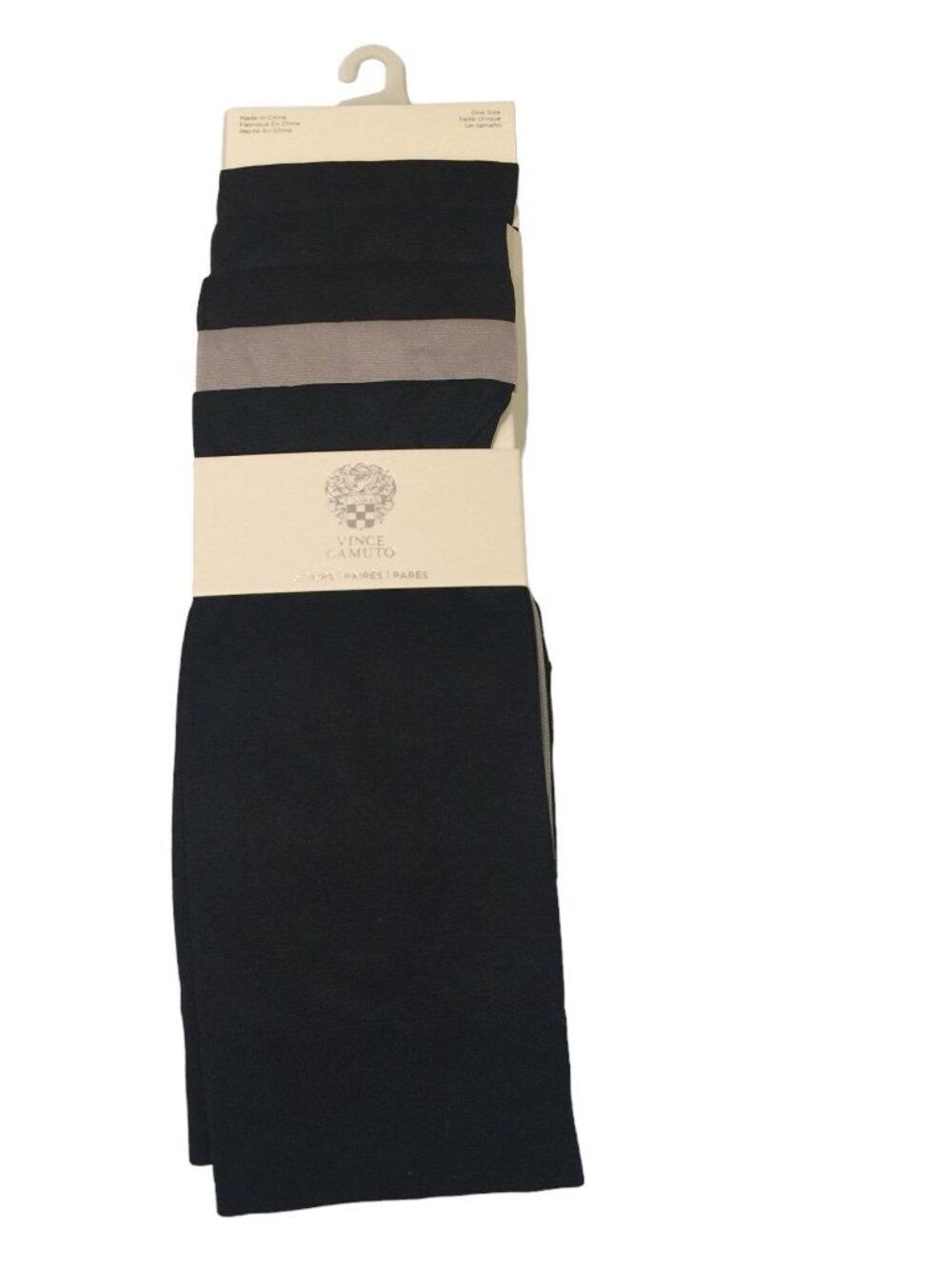 VINCE Camuto Ladies Trouser Socks 5 Pairs One Size Black Gray